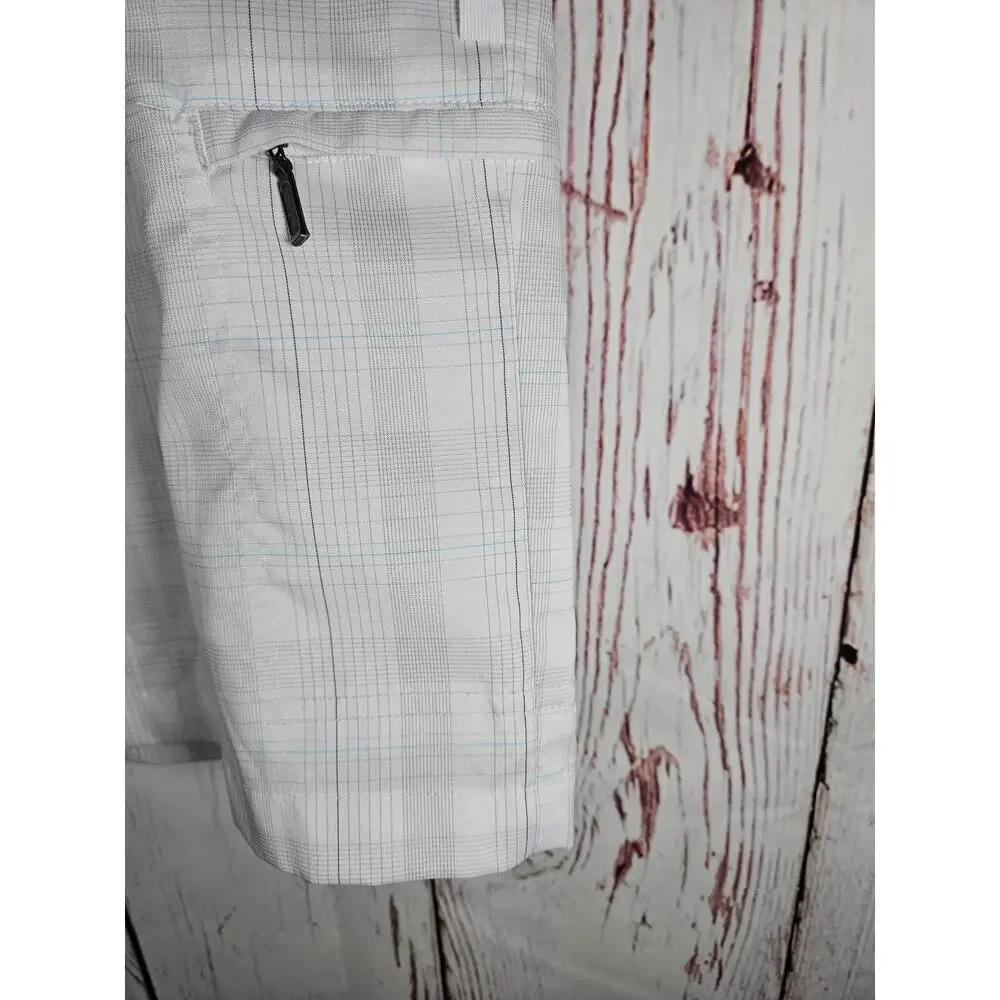 GREG NORMAN for Tasso Elba Mens Golf‎ Shorts Size 34 White Outdoors Zip Pocket